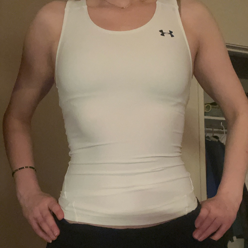 Under Armour white Performance Racerback Tank - Picture 2 of 3